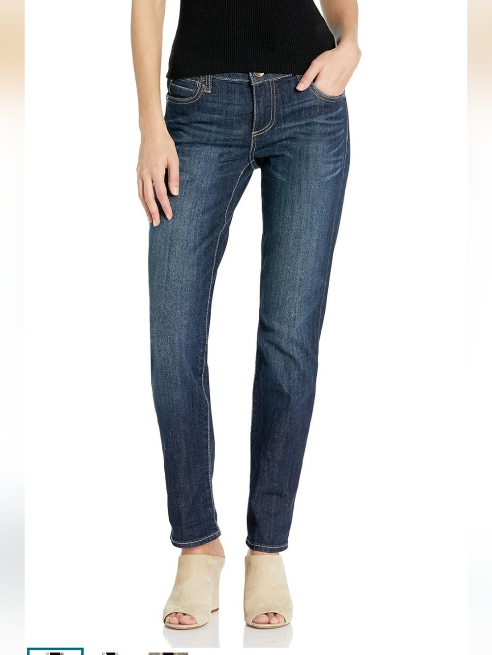 Kut from the Kloth Dark Blue Catherine Straight Leg Jeans